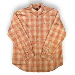 Bob Timberlake Long Sleeve Button-Down Shirt size Large Rustic Casual Plaid